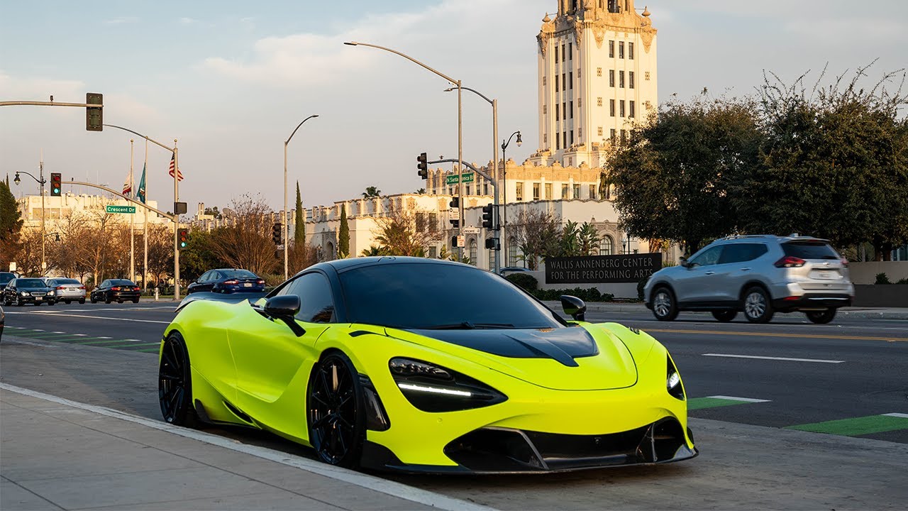 Crazy Mclaren 720S HighLighter Fluorescent Hexis Wrap!