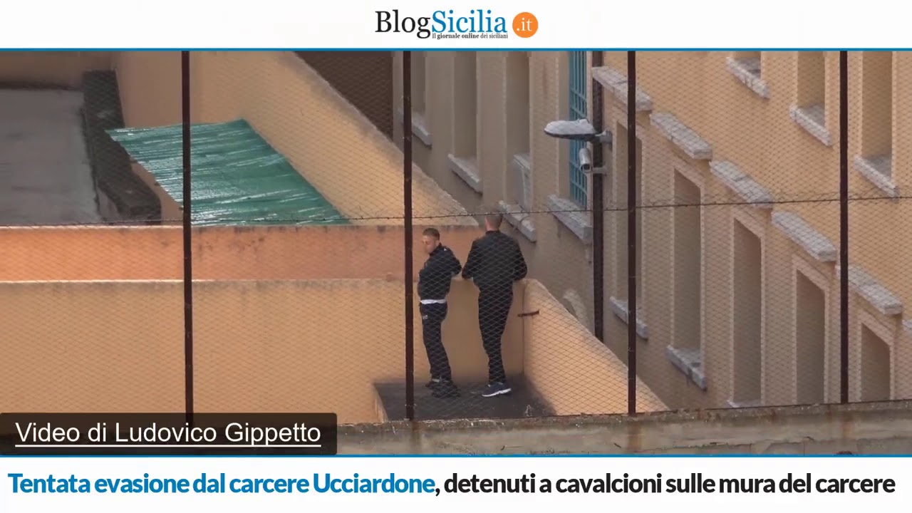 Tentata evasione dal carcere Ucciardone, detenuti a cavalcioni sulle mura del carcere