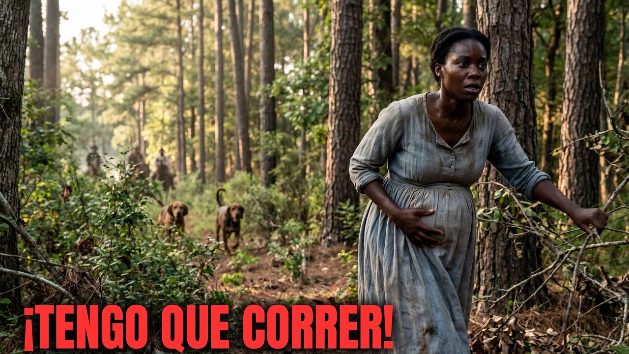 Embarazada, ella corrió por el bosque… pero los perros estaban cerca.