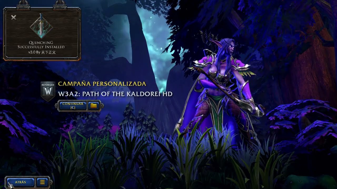 Un Illidan con Frostmourne y el cuerno de Cenarius - El Camino de los Kaldorei Cap 1