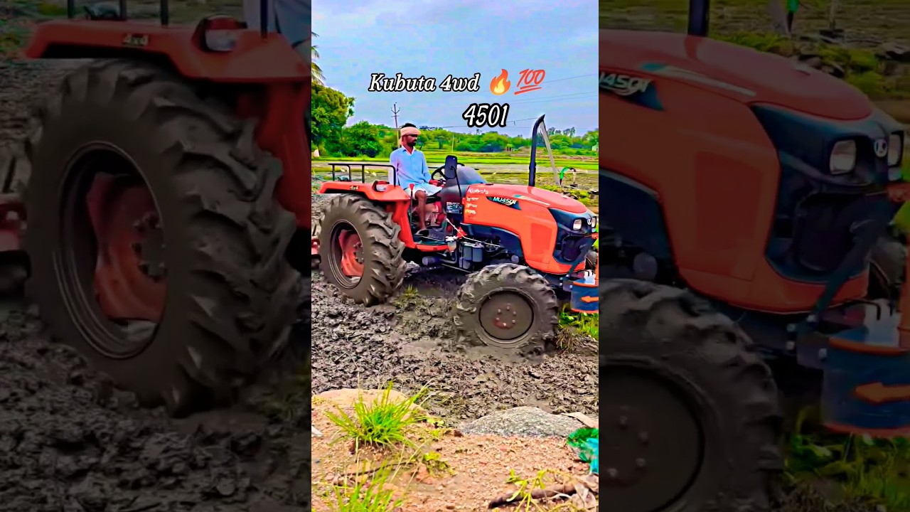 Kubota MU4501 4&times;4 tractor #trending #shorts #youtubeshorts #viralvideo #farming #automobile #tractor