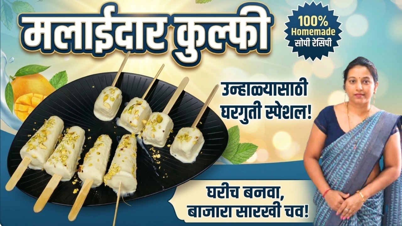 घरच्या घरी बनवा एकदम मलाईदार Kulfi | उन्हाळ्यात थंडगार Kulfi जी लहानांपासून मोठ्यांपर्यंत आवडेल