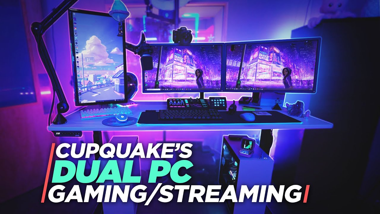 Dual PC Gaming/Streaming Setup | Cupquake's Studio Tour