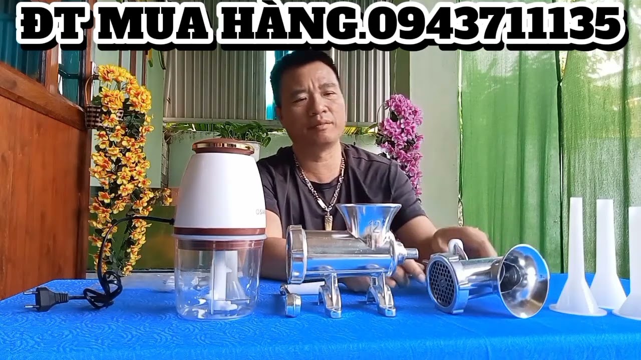 MÁY XAY THỊT HOA QUẢ XINH TỐ ĐA CHỨC NĂNG CỐI XAY QUAY TAY SIÊU NHỎ MỊN 