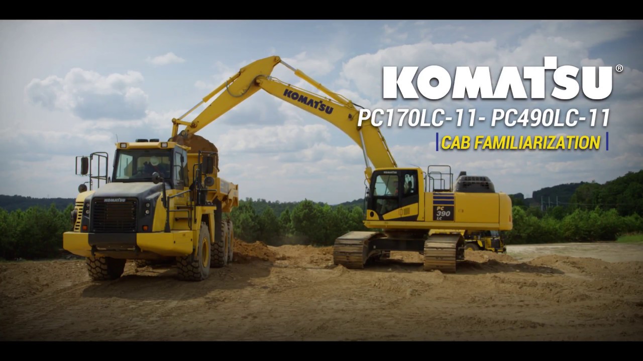 Komatsu PC170LC-11 and PC490LC-11 excavator cab familiarization