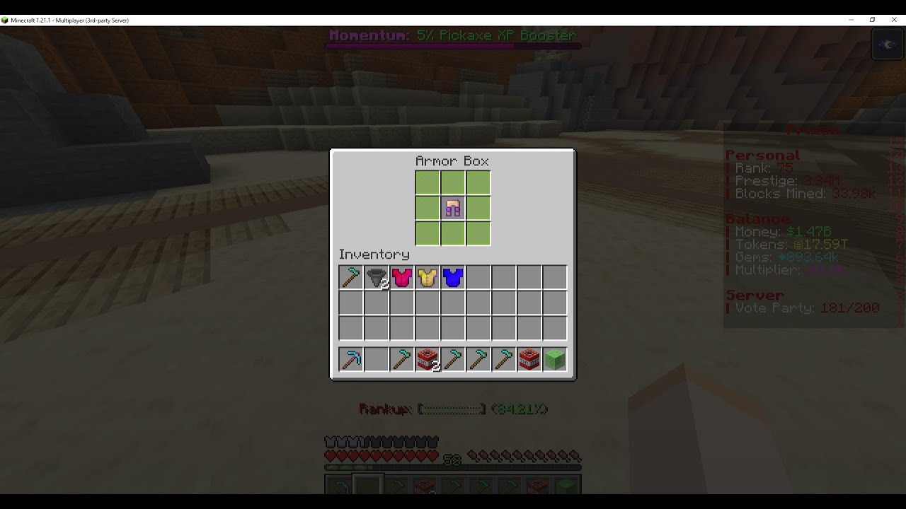 Grinding Through Acuma MC Prison - No Commentary Minecraft Gameplay Ep 4