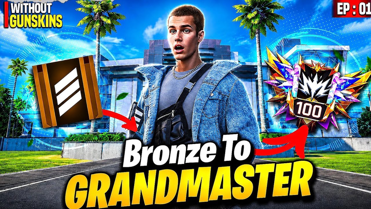 Bronze To Grandmaster 🔥 In New ID | No Gun Skin Challenge | Solo Rank Push Tips And Tricks
