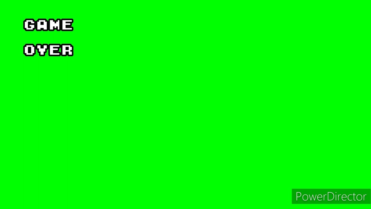 Bootleg Continue and Game Over Screen Green Screen