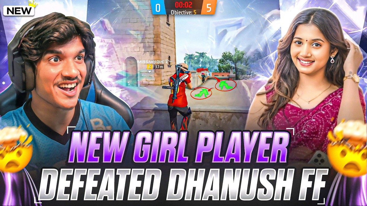 NEW GIRL LEGEND 😡🔥 DEFEATED DHANUSH FF GAMER 😱💔 | 1v1 ⚔️ | FREE FIRE TELUGU 🎮 #dfg #freefire