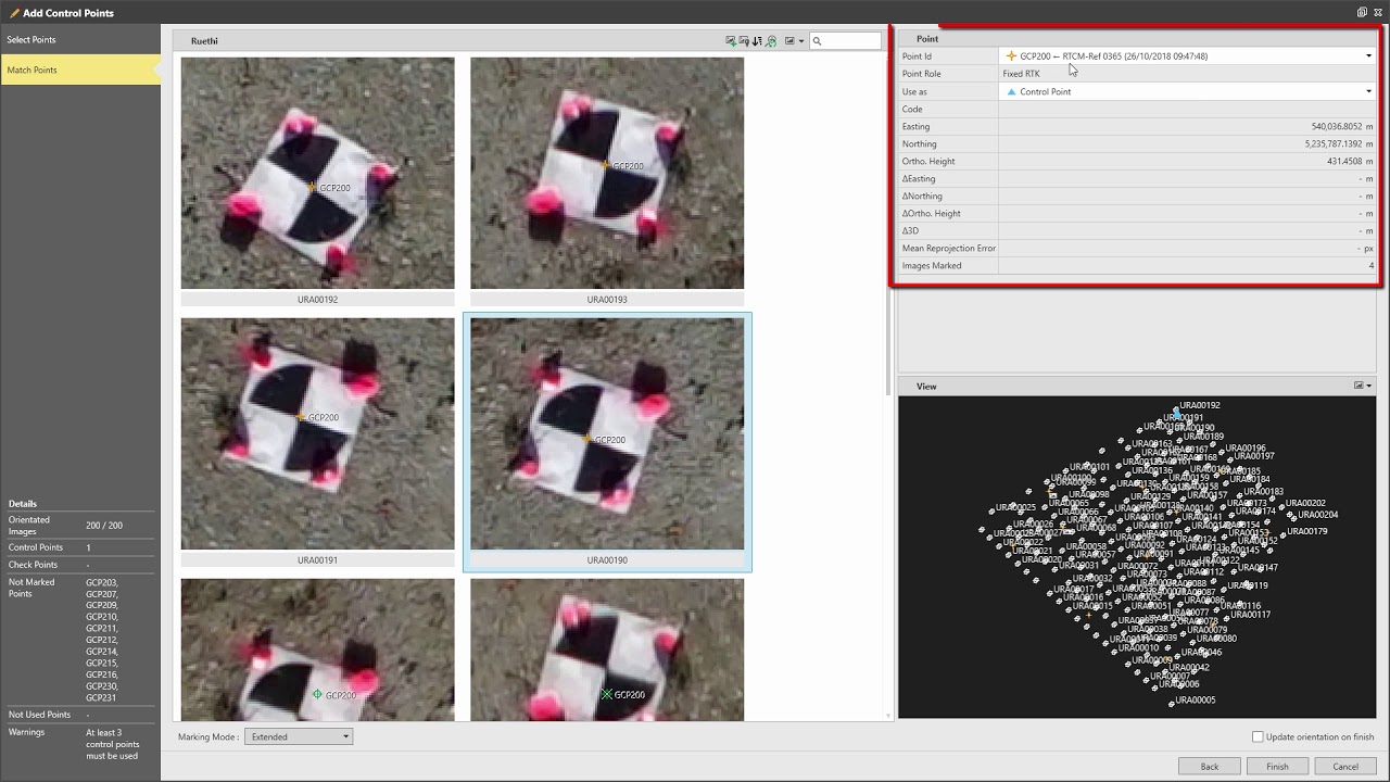 Leica Infinity – UAV Processing Part 2 - Add GCPs and update orientation