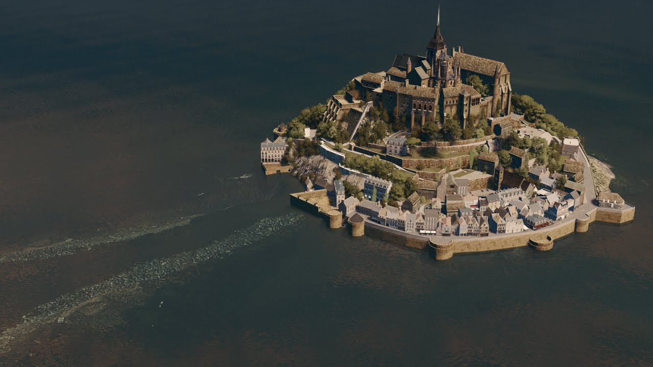 Full Timelapse - 1:1 Mont Saint Michel | Cities Skylines