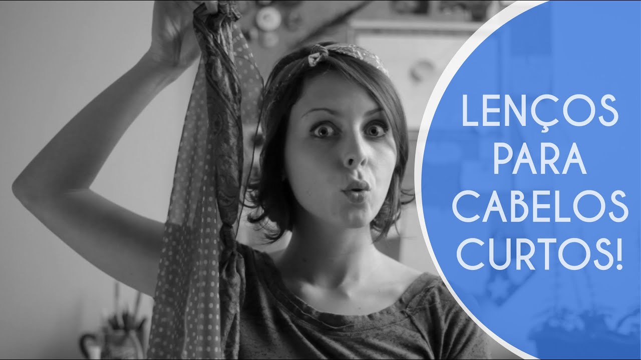 Três maneiras rápidas e fáceis de usar lenço no cabelo curto!