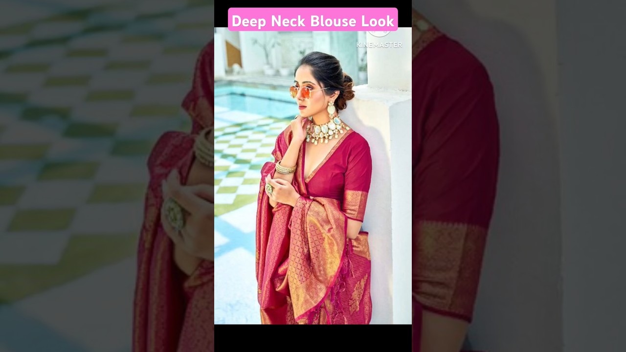 Deep neck blouse 