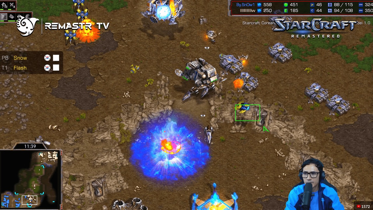 STARCRAFT COREANO GOSU 🇰🇷 FLASH vs SNOW 🇰🇷 | M1·BO5·R2-R3
