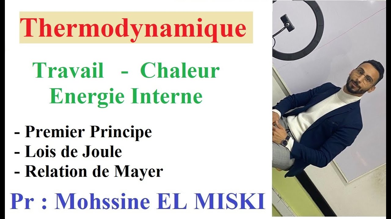 Thermodynamique : Travail + Quantité de chaleur + Énergie interne