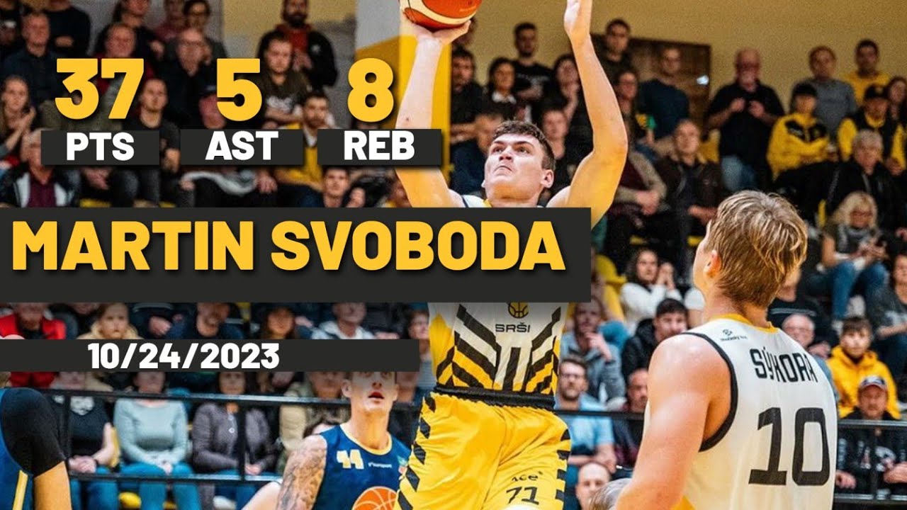 Martin Svoboda Sršni Písek 37 PTS 5 AST 8 REBS vs BK JIP Pardubice