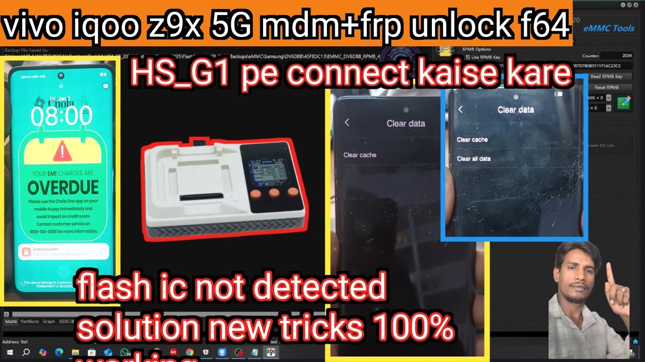 Vivo iq00 Z9x 5g mdm + разблокировка FRP /#flash 64 box / HS_G1 connection/ обход FRP на Vivo And...