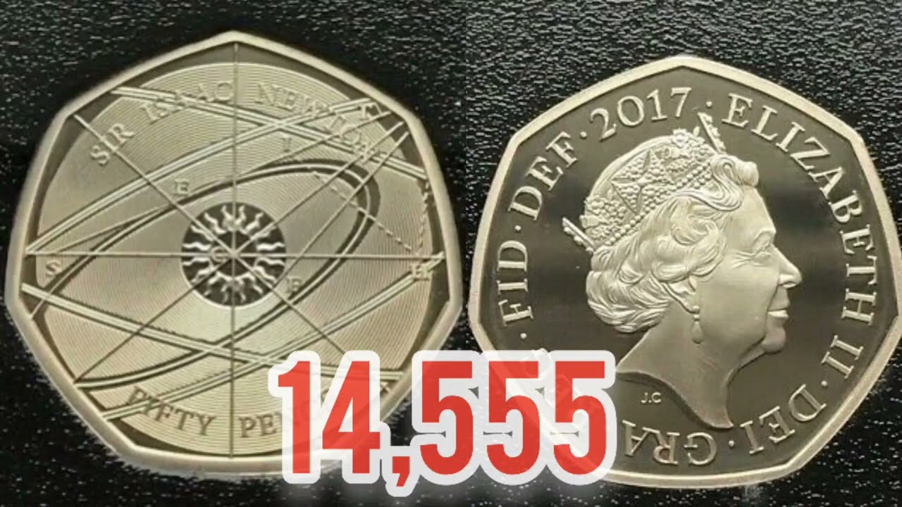 2017 SIR ISAAC NEWTON 50p Coin VALUE + REVIEW  Proof Coin