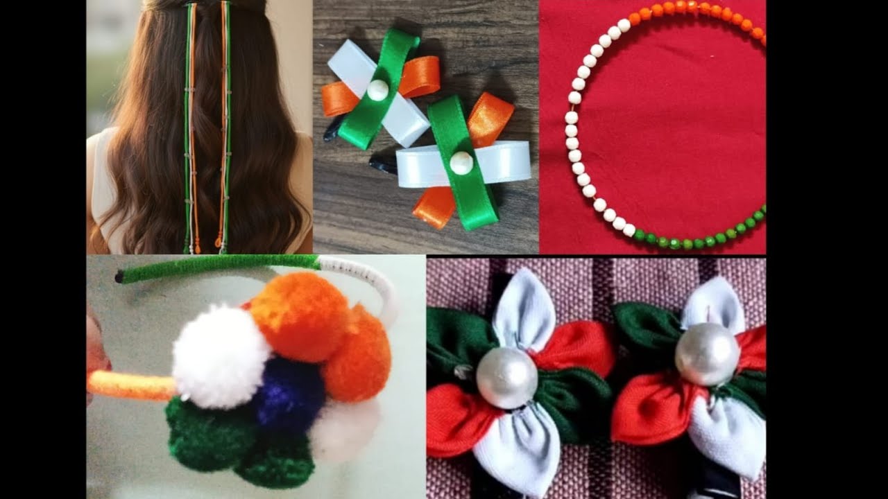 Republic day 🇮🇳 hair accessories home made hair accessories