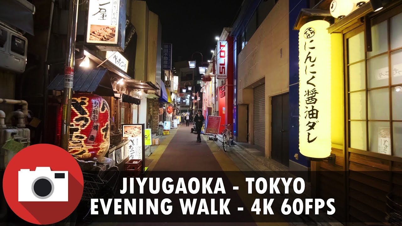 Ходьба в Токио, вечерняя прогулка по Jiyugaoka - X-T3, 4K 60 FPS.