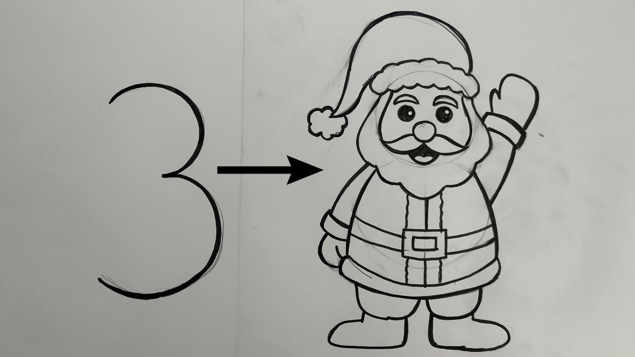 how to draw santa caus step by step,christmas drawing very easy for beginners,how to draw santa,