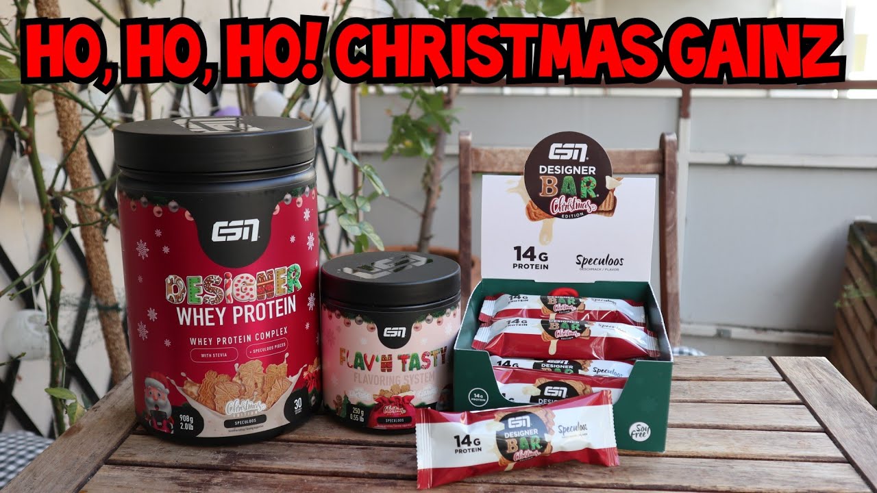 Weihnachten mit ESN: Whey, Proteinriegel und Pulver mit Spekulatius-Geschmack | Review