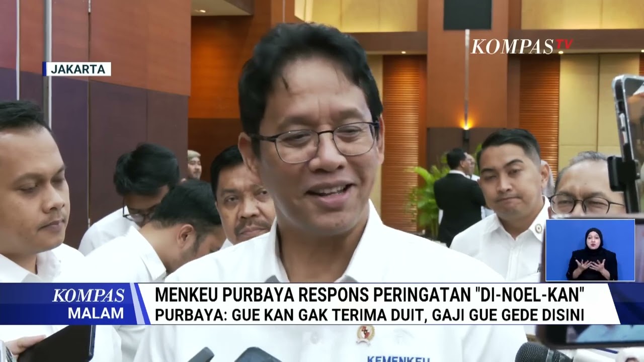 Tanggapan Purbaya Terkait Peringatan Di Noel Kan: Gue Kan Gak Terima Duit, Gaji Gue Gede di Sini