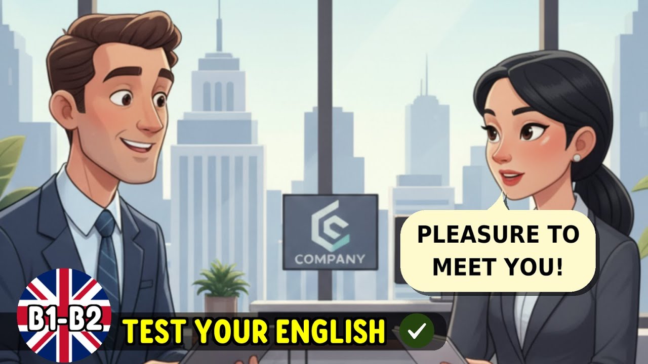 How to start a formal conversation at work 🇬🇧 English Dialogue (B1/B2)