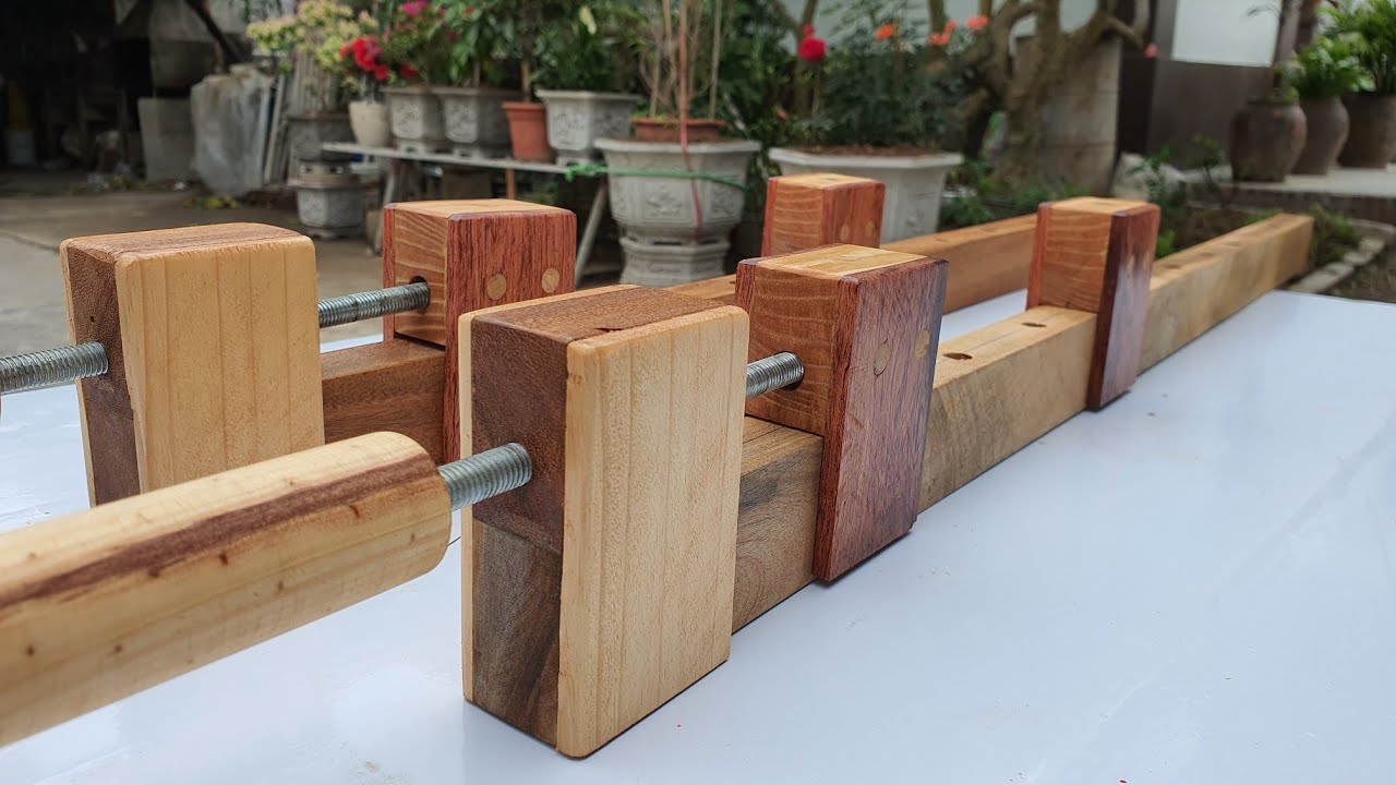 Beautiful Homemade Wooden Stick Clamps || DIY Bar Clamps