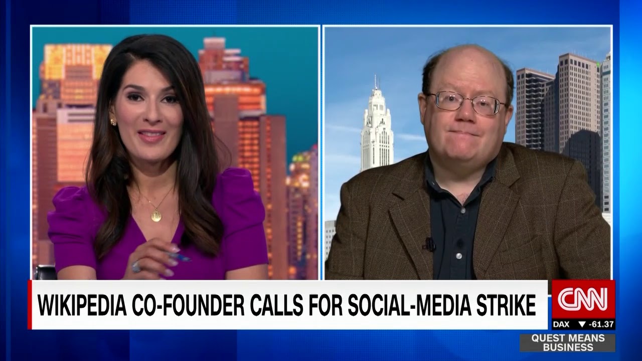 Wikipedia co-founder calls for social media strike