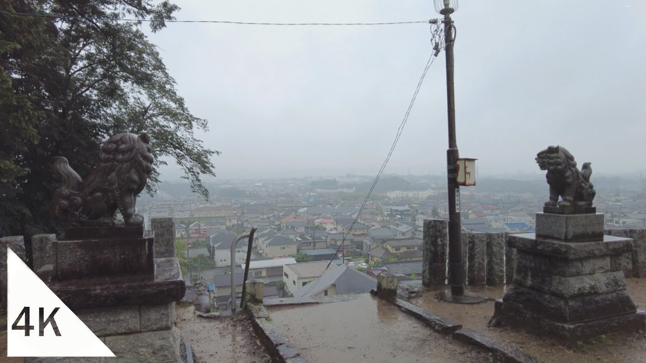 【4K】Rain Walk: Hamura Intake Weir from the Kusabana Hiking Course