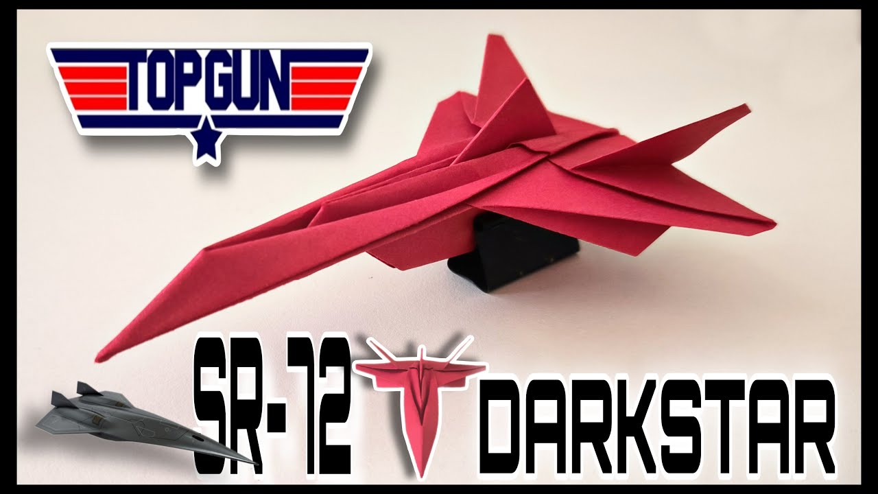 Como hacer un avión de papel caza de combate SR-72 DarkStar.@AvionesDePapelPeluso