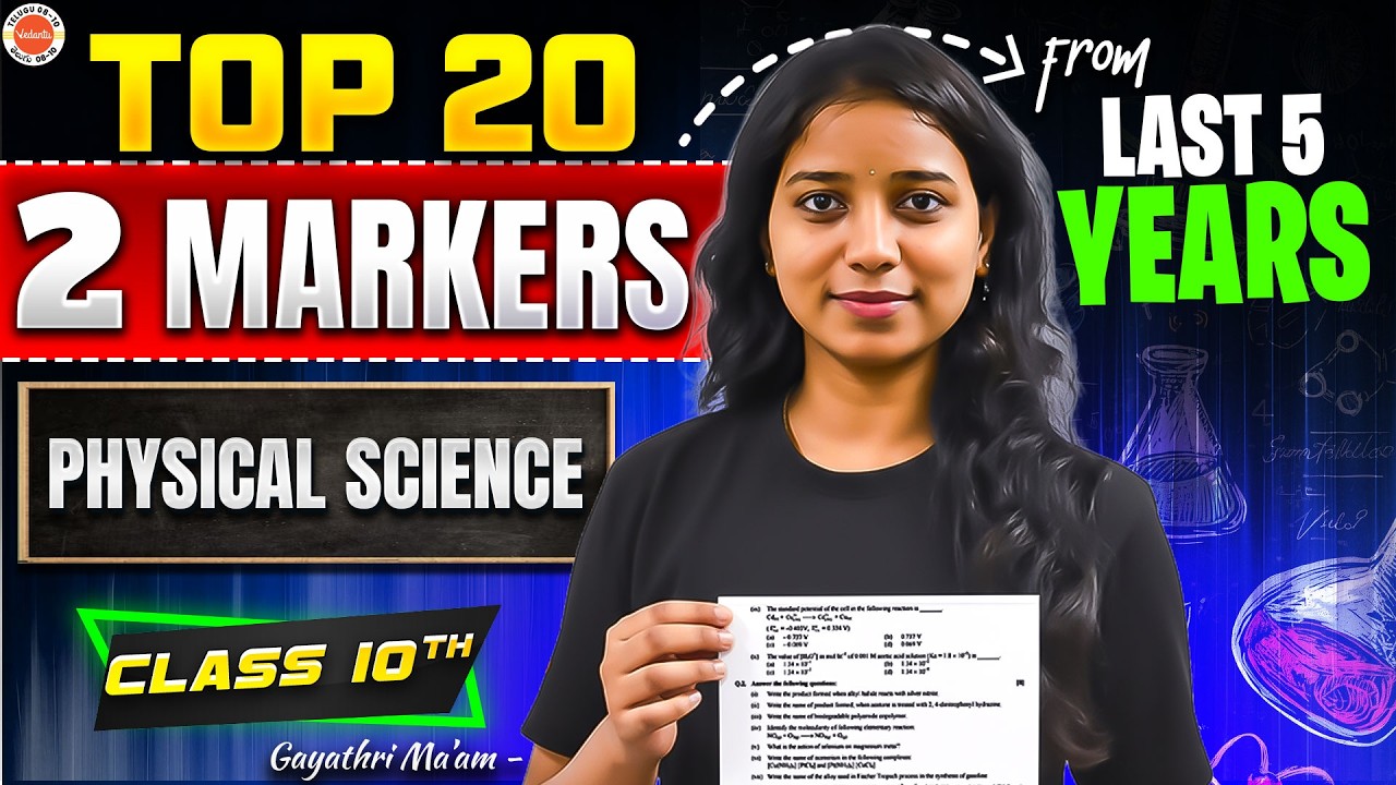 Top 20 (2-Mark) Questions from Last 5 Years for Prefinal | TS SSC Physical Science