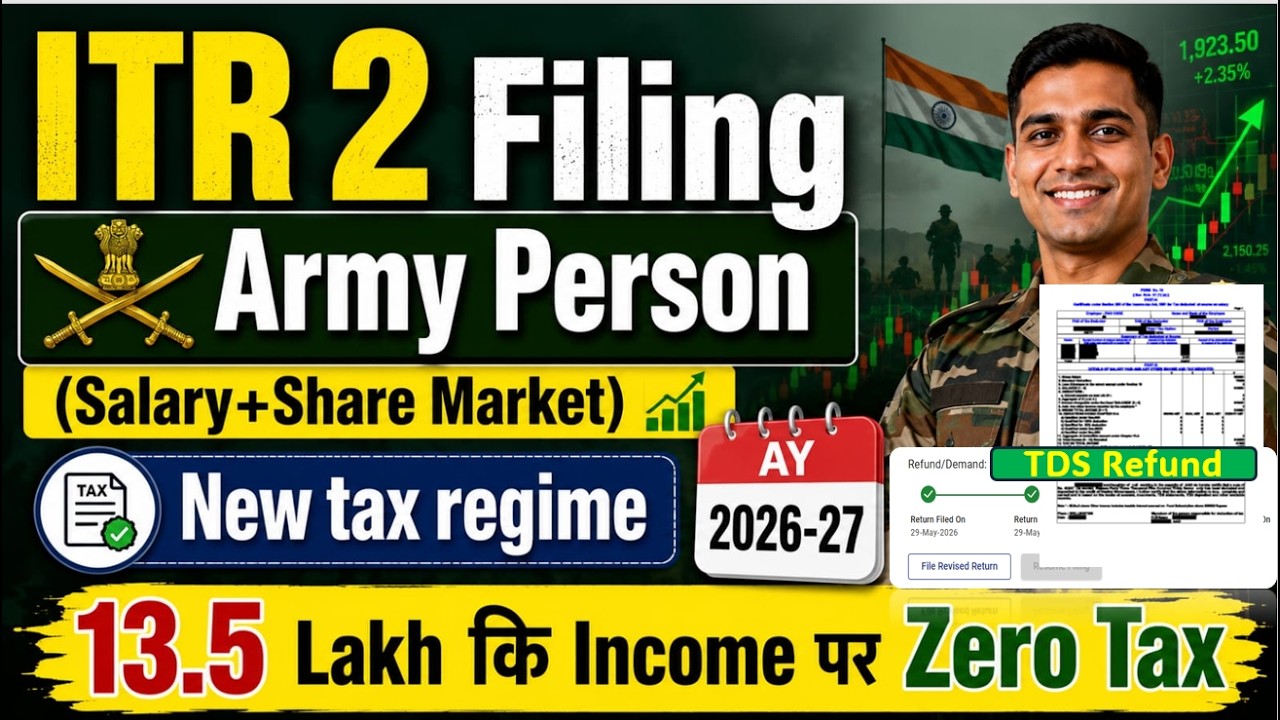 Army person itr filing online 2025-26 | ITR 2 filing online 2026-27 | itr 2 filing online 2026-27