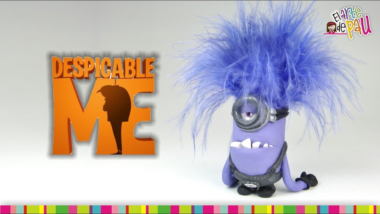Evil Purple Minion Polymer Clay Tutorial / Minion Morado de Arcilla Polimérica