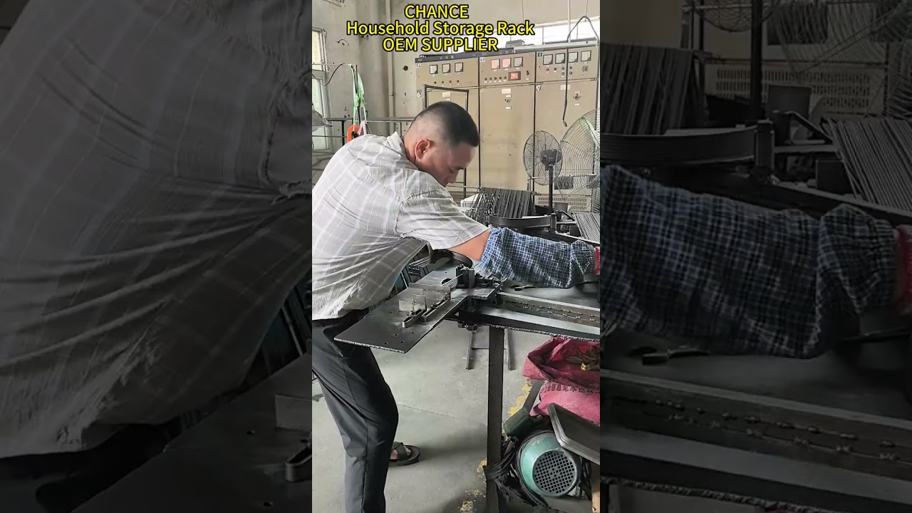 Production vlog by factory workder, bending iron wire frame of corner bathroom storage shelf#chance