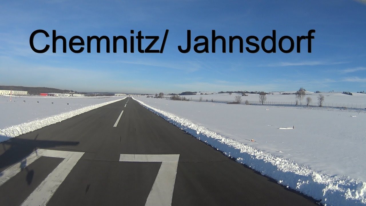 Start und Landung in Chemnitz/ Jahnsdorf, im Februar 2019