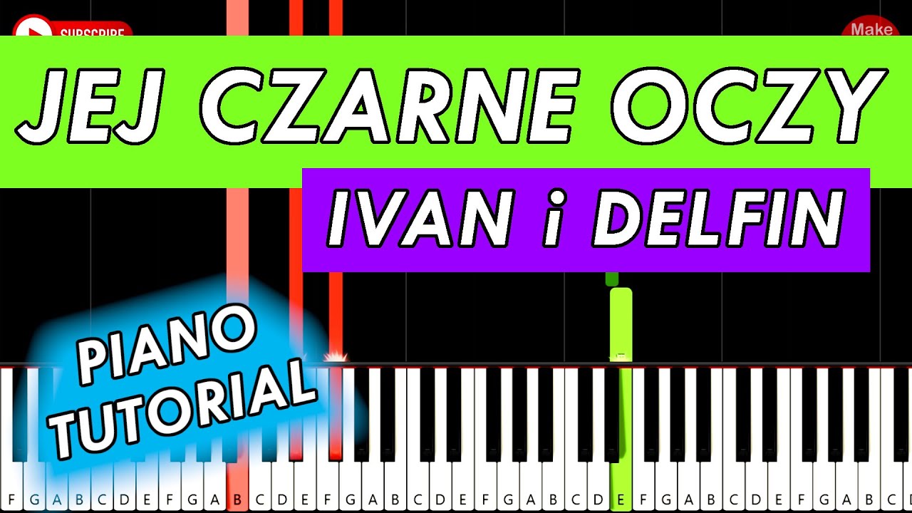 Ivan i Delfin - Jej Czarne Oczy 🎹 Piano Keyboard Tutorial