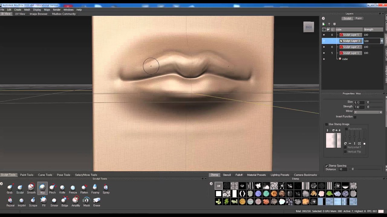Mudbox Mod Eye Nose Mouth