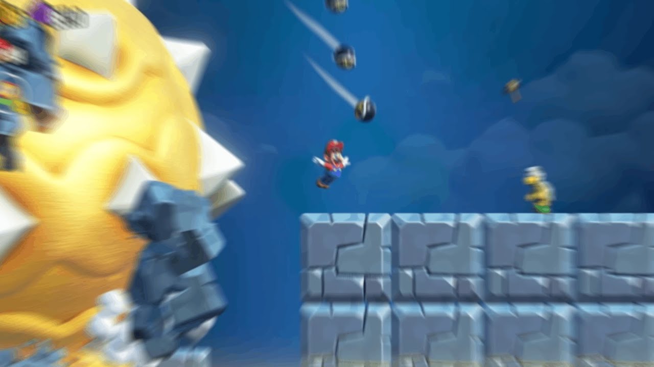 Mario running for his life but it's in Mario Wonder