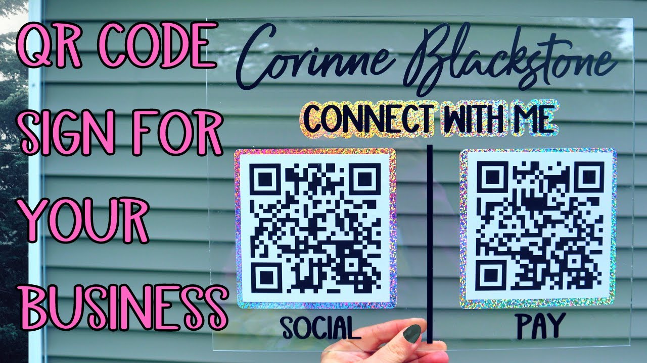How to make QR scan code acrylic plaque for your business Acrylic Social media sign for craft shows