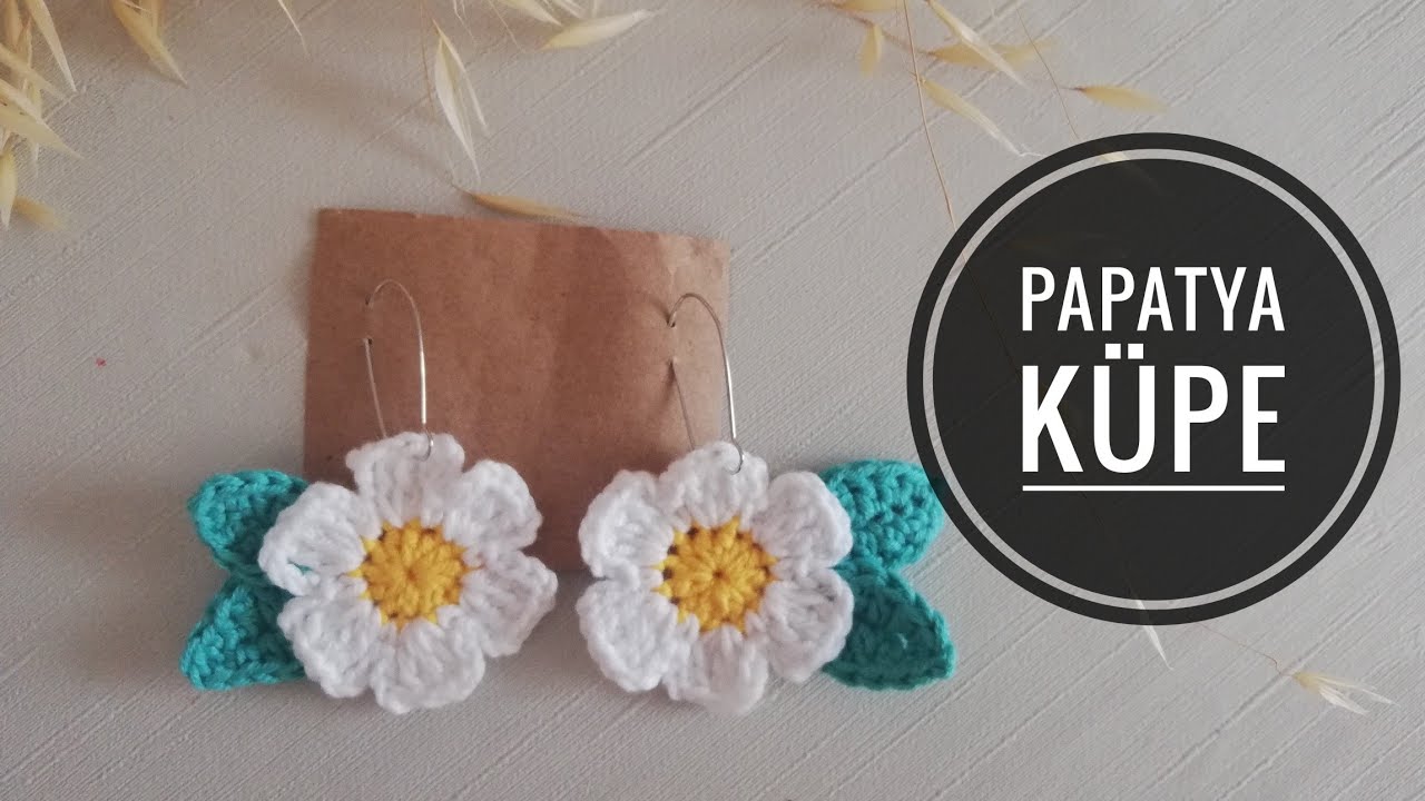 Papatya küpe yapılışı