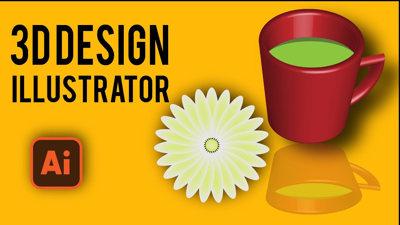 How to create 3D cup design in illustrator||Rasheed RGD