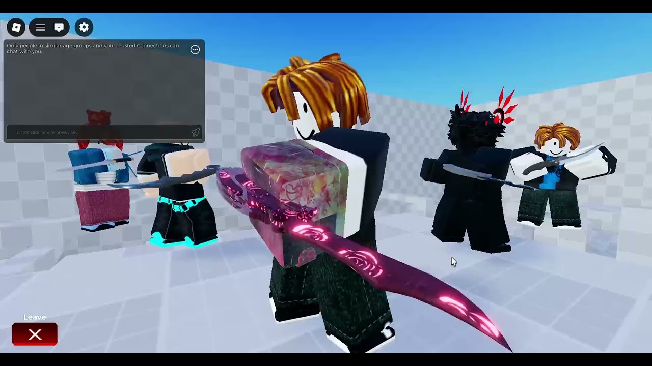 I play Knife Arena in Roblox!