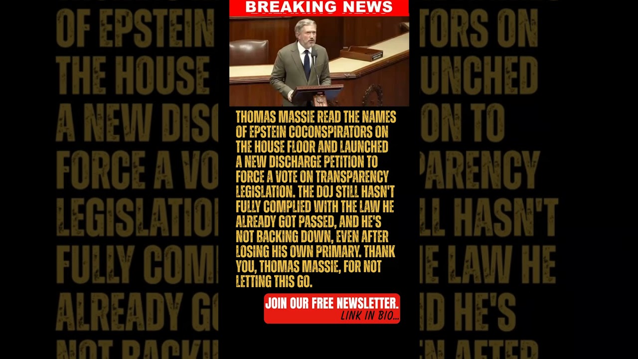 BREAKING: Thomas Massie Reads Names of Epstein Co-conspirators on House Floor