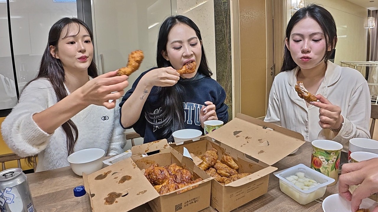 한국에 도착하자마자 베트남 동생들에게 치맥을 사줬습니다