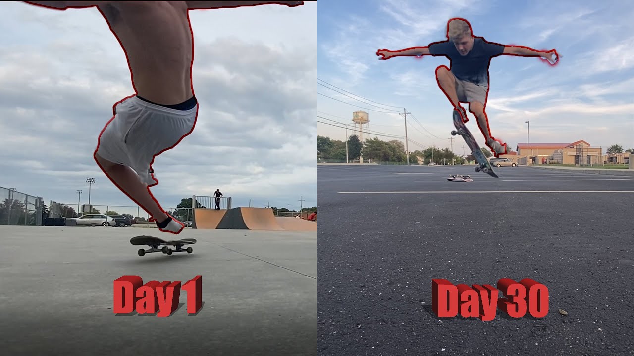 MY 1 MONTH SKATEBOARDING PROGRESSION!