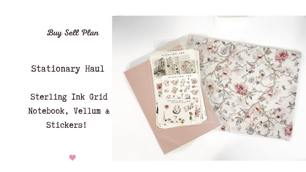 Sterling Ink Haul  Mauve Notebook, Vellum & Stickers