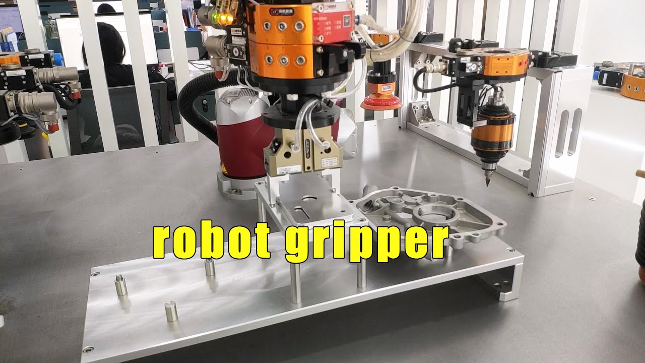 Robot gripper demonstration from LH-TC pneumatic gripper
