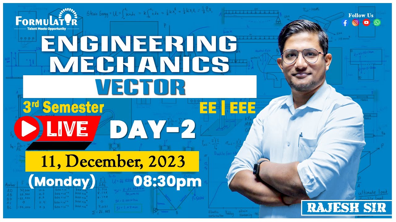 Engineering Mechanics (Vector) 3rd Sem #beu  #ee #eee #mechanics #biharengineering #btech